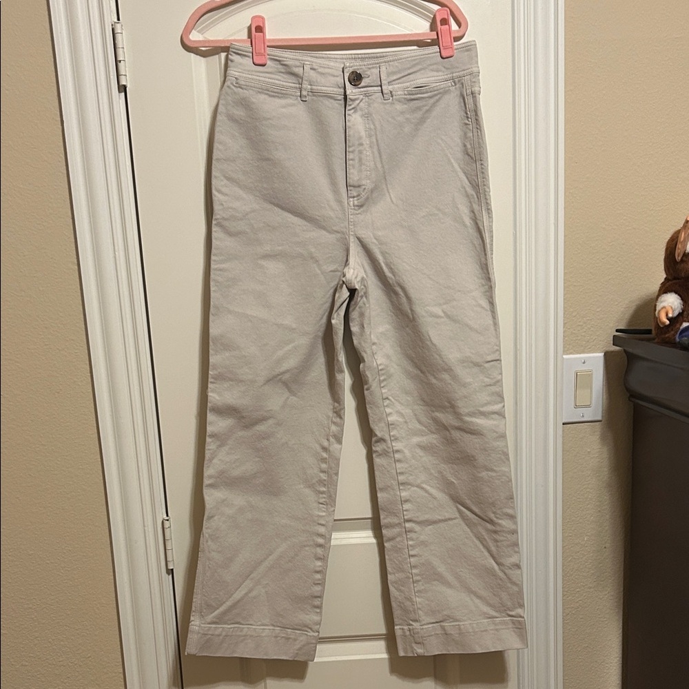 LOFT Women's Cream Flare Jeans